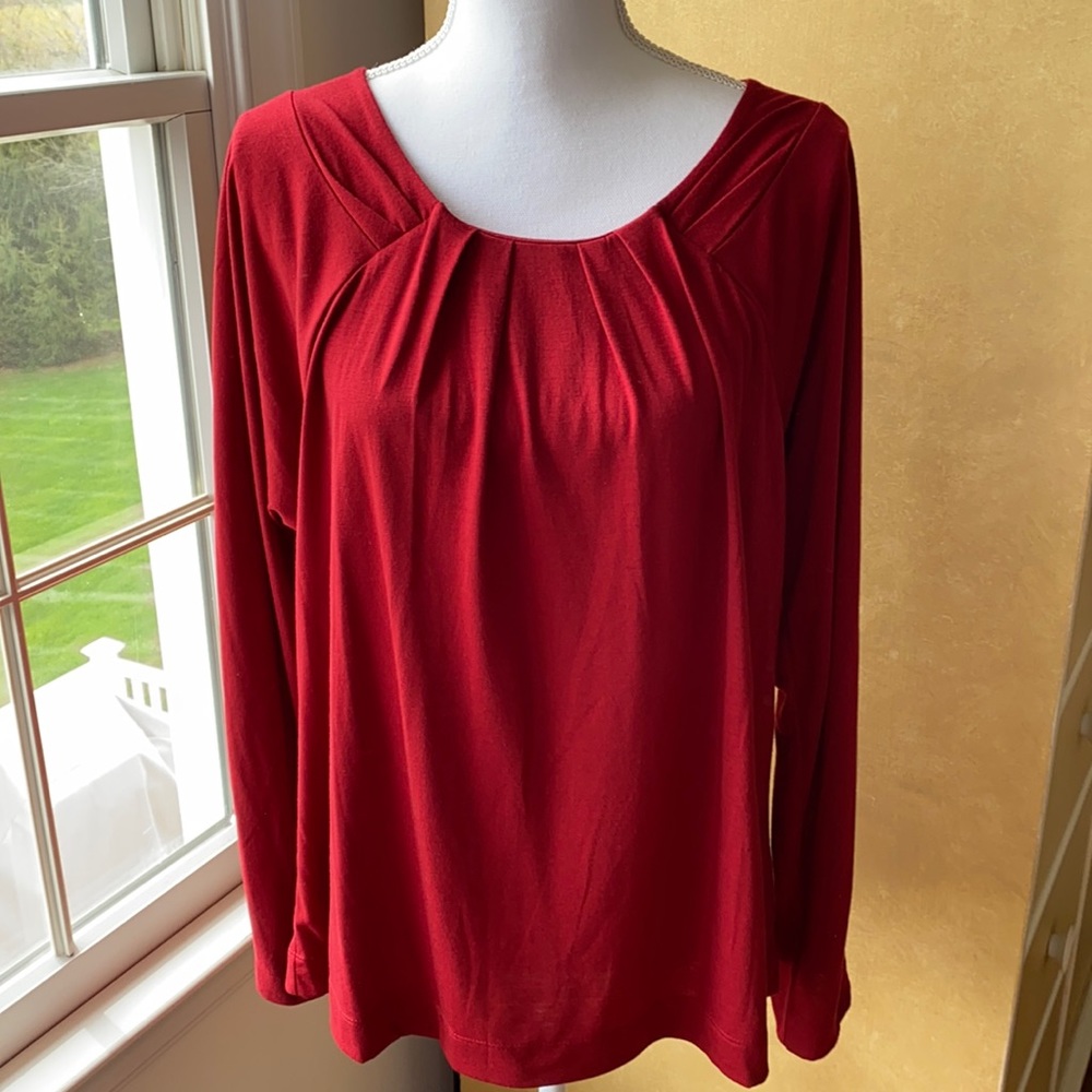 Red Pleated Top Size XL